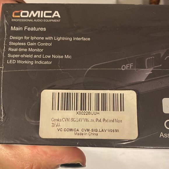 NWT Comica Audio SIG.LAV V05 MI Omnidirectional Lavalier Microphone with Gain an - Picture 11 of 13